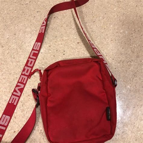 fake supreme bag red|supreme crossbody bag red.